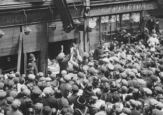 Crowd Outside Shop