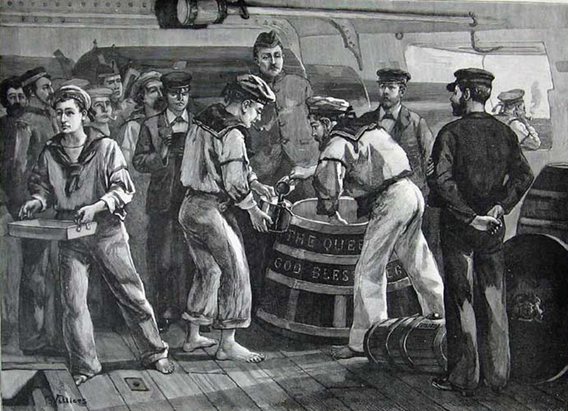 Sailors Having Rum Cartoon