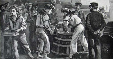 Sailors Having Rum Cartoon