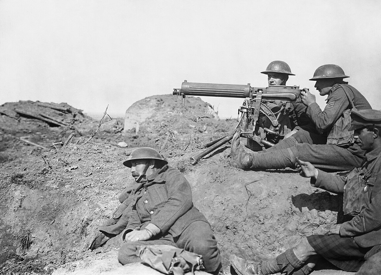 Vickers Machine Gun In The Battle Of Passchendaele September 1917