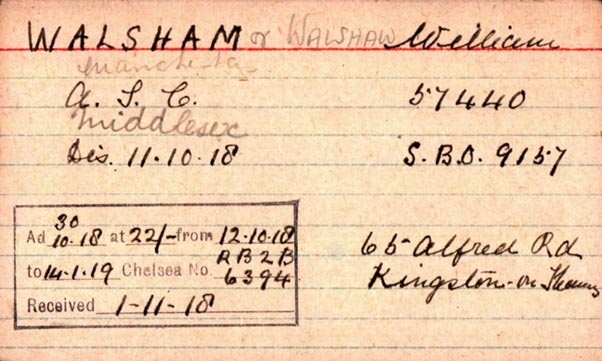 Second Pension Card For William Walshaw