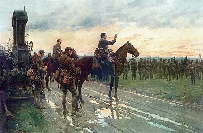 The Last General Absolution Of The Munsters At Rue Du Bois. Originally Published In The Sphere 27 November 1916, The Original Was Destroyed During The 'Blitz' Of London In The Second World War.