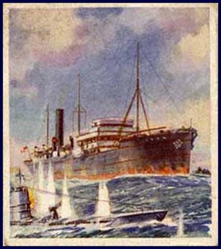 A Cigarette Card Depicting A Q Ship