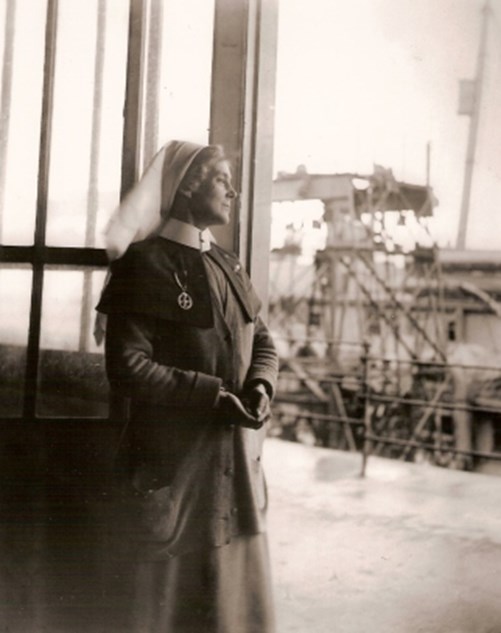 Miss Minns Was One Of The Most Senior Members Of QAIMNS, And The Principal Matron At Le Havre This Is The Quai D'escale Which Was The Main Part Of No.2 General Hospital.