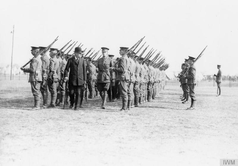 Men Of The Royal Berkshire Regiment At Newbury Racecourse, October 1914 (IWM Q53377)