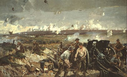 The Battle Of Vimy Ridge, Colour Photomechanical Print On Light Card After A Painting By Richard Jack