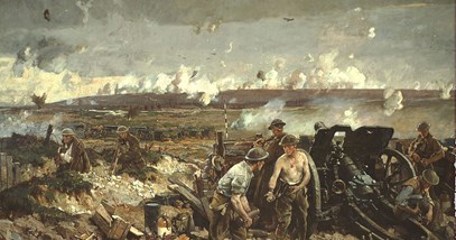 The Battle Of Vimy Ridge, Colour Photomechanical Print On Light Card After A Painting By Richard Jack