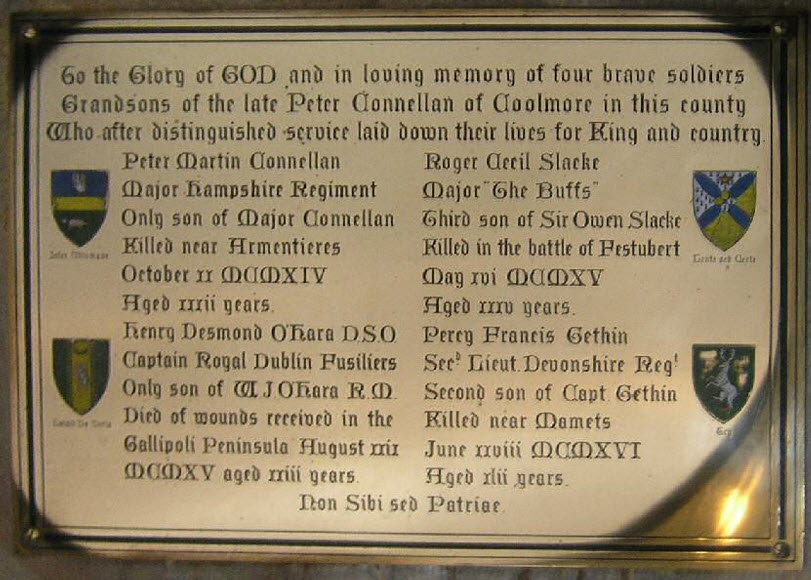 Brass Plaque (Irishwarmemorials.Ie) Small