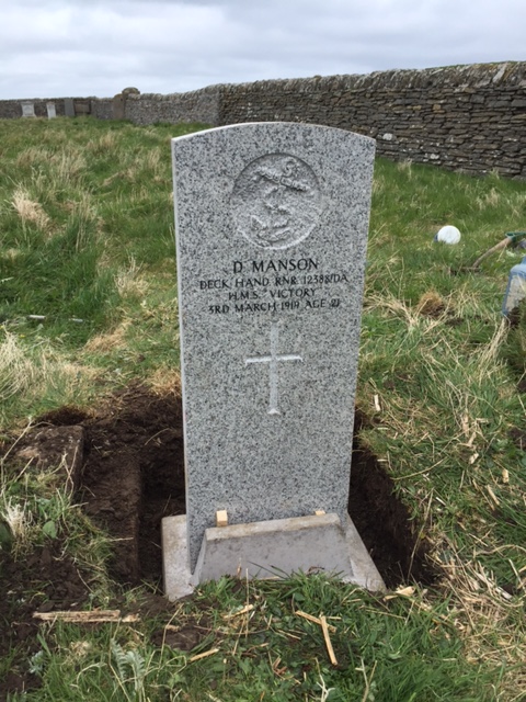 David Manson’S Headstone In Stroma Cemetery