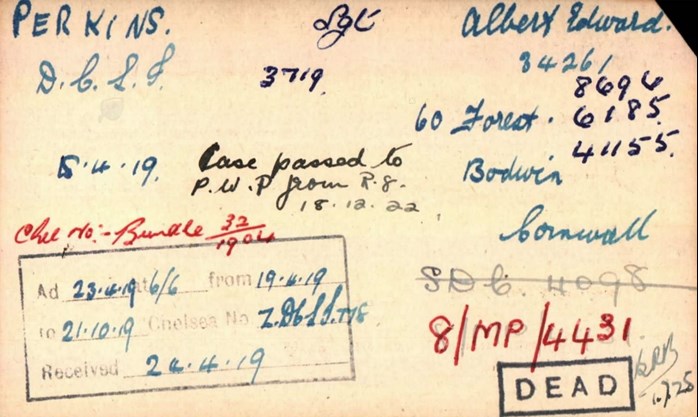 Perkins Card Snipped