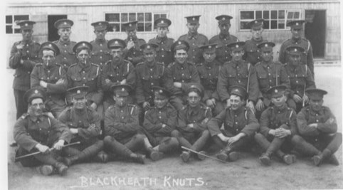 The Blackheath Knuts'. A Group Of Men At The Number 2 Reserve Horse Transport Depot, Blackheath