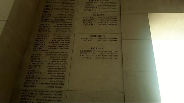 Addenda Panel 60 On The Menin Gate