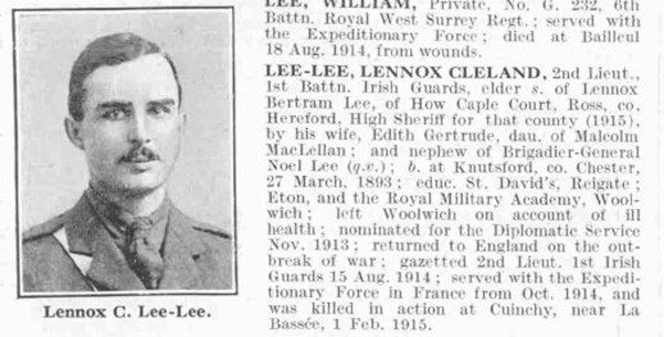 Lt. Lennox Lee Lee