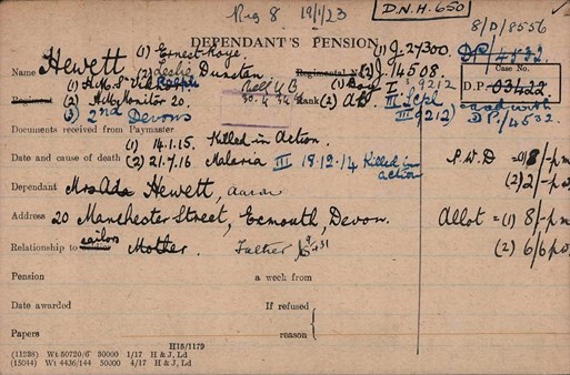 Dependants Pension 650