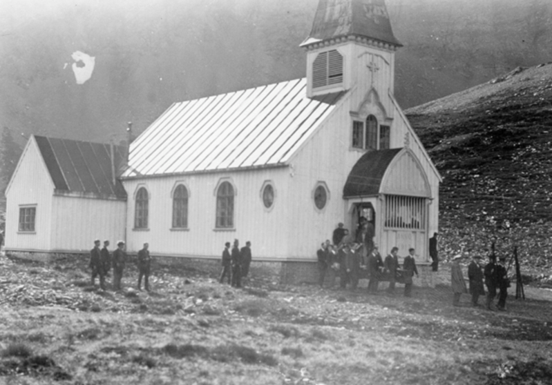 The Funeral Service Leaving Grytviken Church. (C) Thomas Binnie