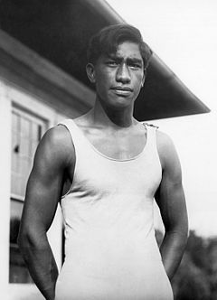 Duke Kahanamoku – 100 metres Gold medalist in 1912