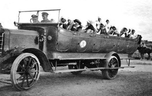 QAIMNS Nurses And Vads Going On Duty Via Charabanc