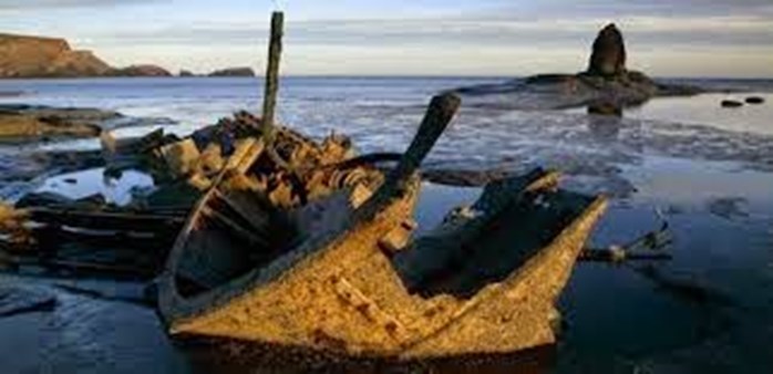Wreck At Saltwick Bay