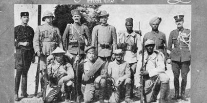 Salonika Army Christmas Card 1916 Displaying Soldiers Of All Allied Nations