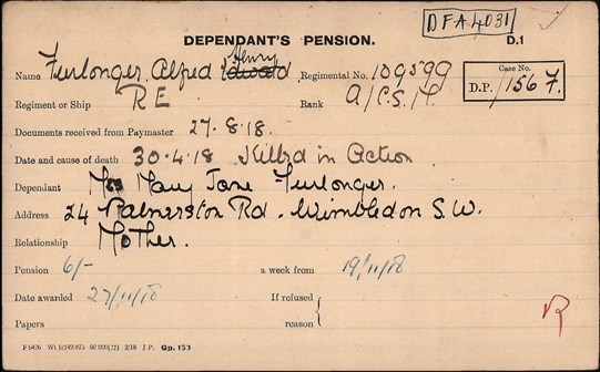 The Pension Card For Furlonger