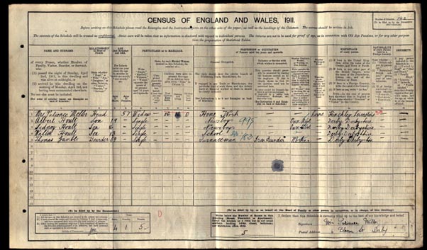 The 1911 Census Records The Now Twice Widowed Patience At 6 Bloom Street With Her Three Youngest Sons And A Boarder.