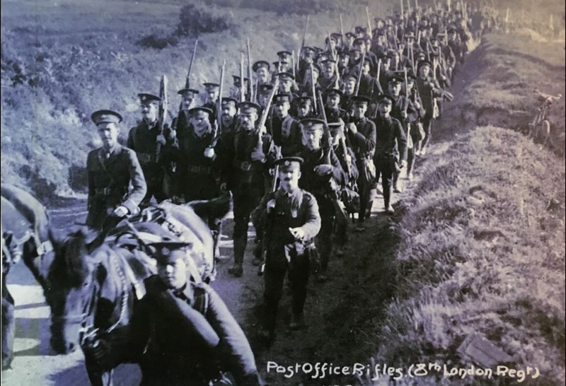 Post Office Rifles Marching