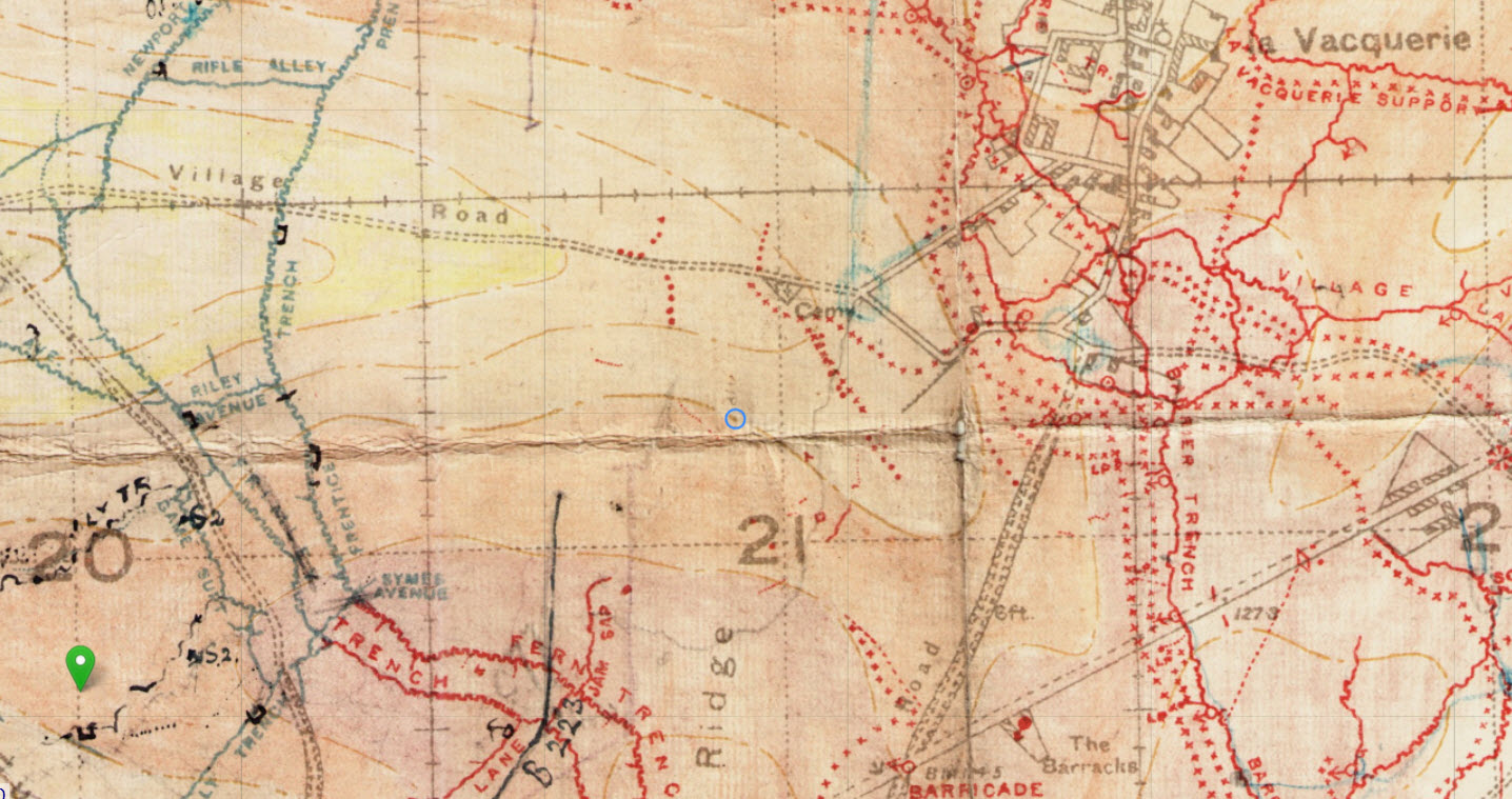 Holly Support Line (Green Marker) Near La Vacquerie