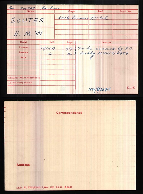 Medal Index Cards Of Lt Col Souter.2