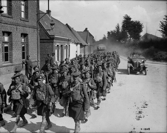 The 15Th Battalion Going Out To Rest After Hill 70, August 1917.