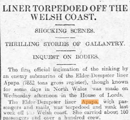 Newspaper Apapa The North Wales Chronicle And Advertiser For The Principality