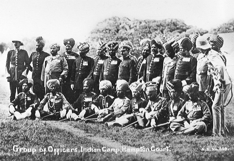 Officers In Indian Army Camp At Hampton Court (NAM 1982 06 4 1)