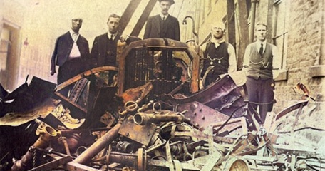 A Damaged Fire Engine At The Scene Of The Explosion At The Low Moor Munitions Company In August 1916 (1)