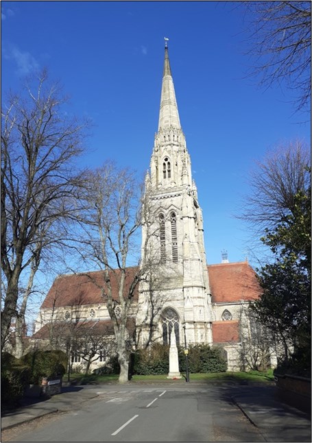 View Of The Church And War Memorial From St. Augustine’S Road, Edgbaston.