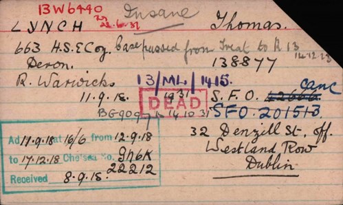 Card For Thomas Lynch