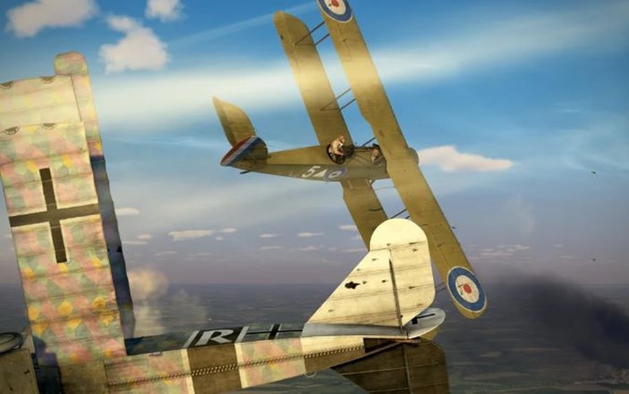 A Fokker DVII Fights With A DH4