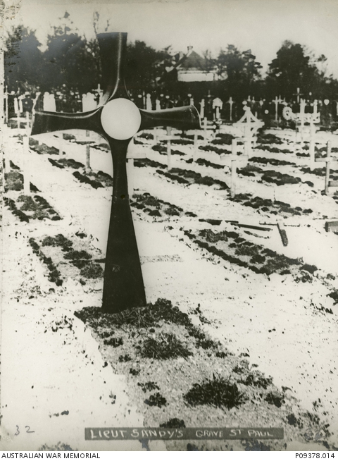 The Grave Of Lieutenant James Lionel Montague Sandy AFC