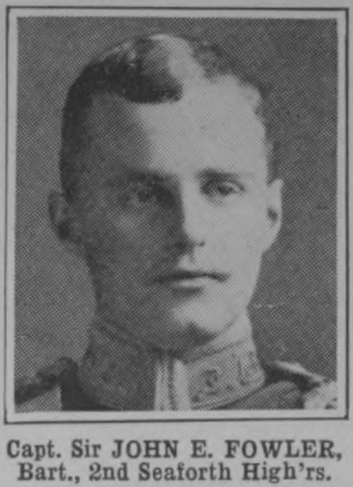 Sir John Fowler As An Officer In 2 Seaforth Highlanders