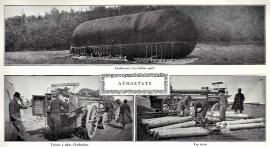 Gas Filling Of A Balloon Held To The Ground By Sandbags. Cart With Hydrogen Tubes And Tubes.