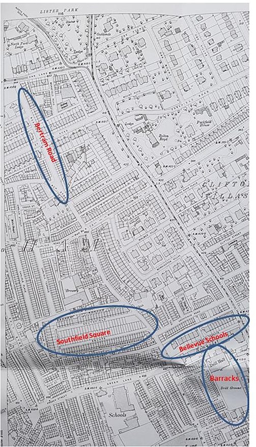 Streets On Map For Denison And Thompson
