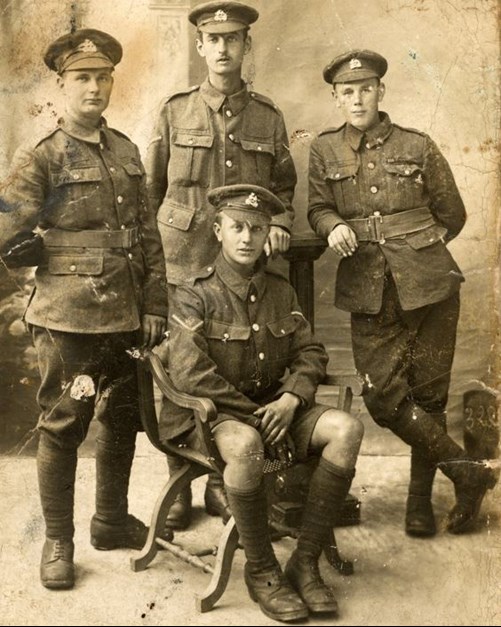 A Photo Postcard Sent By Fred Bailey And Dated 13 November 1916. Fred Is The Right Hand Figure.