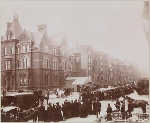 Crowds Gathered Outside The Whitney Home To Catch A Glimpse Of The Bride