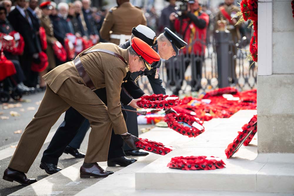 Cadet Adult Leadersofficers Of The Army, Navy And Airforce Lay Their Wreaths On Behalf Of The Three