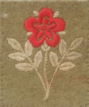 An Embroidered Badge Showing The Divisional Sign