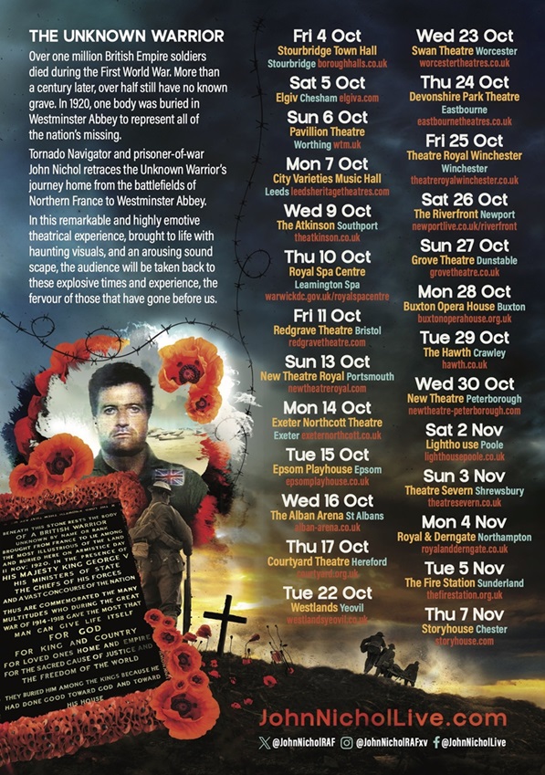 The Unknown Warrior Theatre Tour 2024 With John Nichol