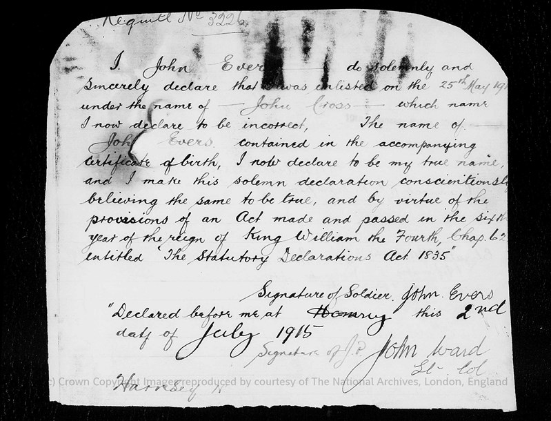 The Document In His Service File