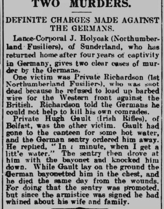 Press Cutting Nottingham Journal December 1918