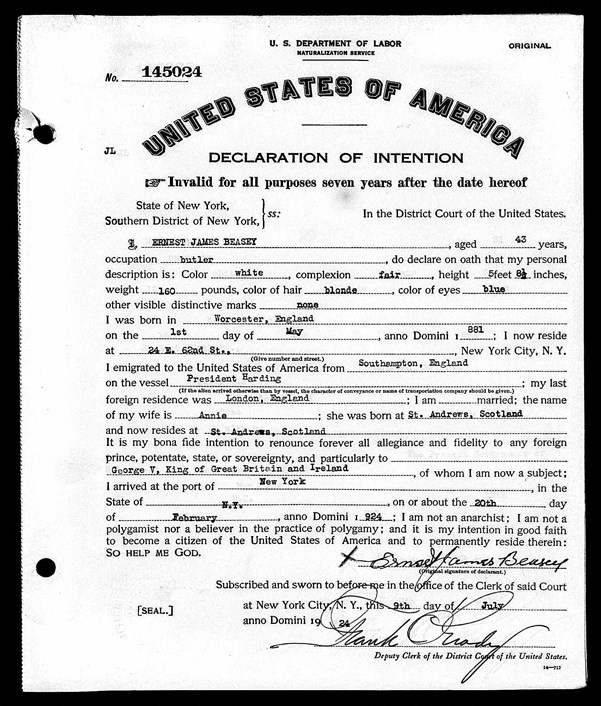 Application For Naturalisation