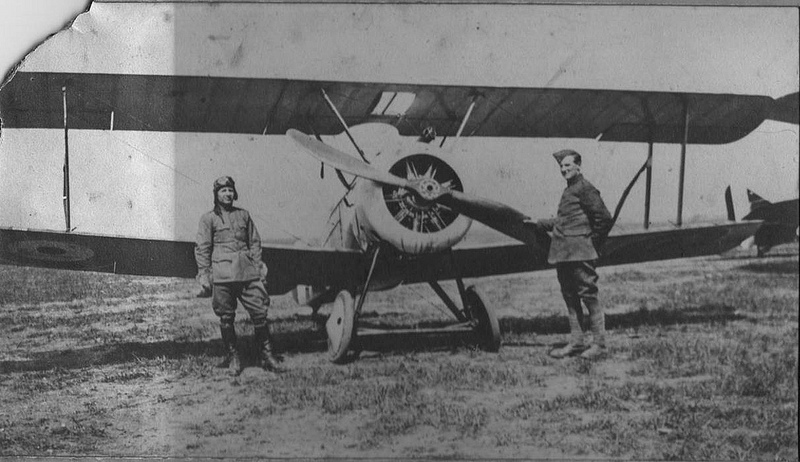 Cdt D E Coates With A Sopwith F1 Camel