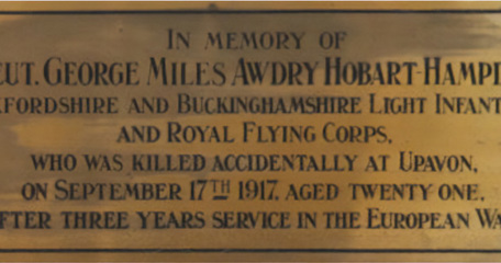 Lieutenant G.M.A. Hobart Hampden Rememberance Plaque