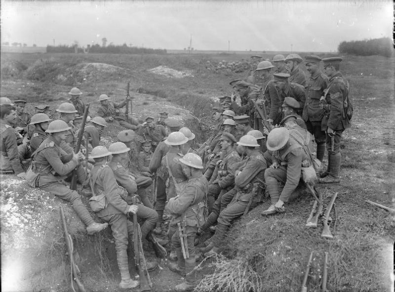 Men Of The Northumberland Fusiliers In Trenches On The Somme